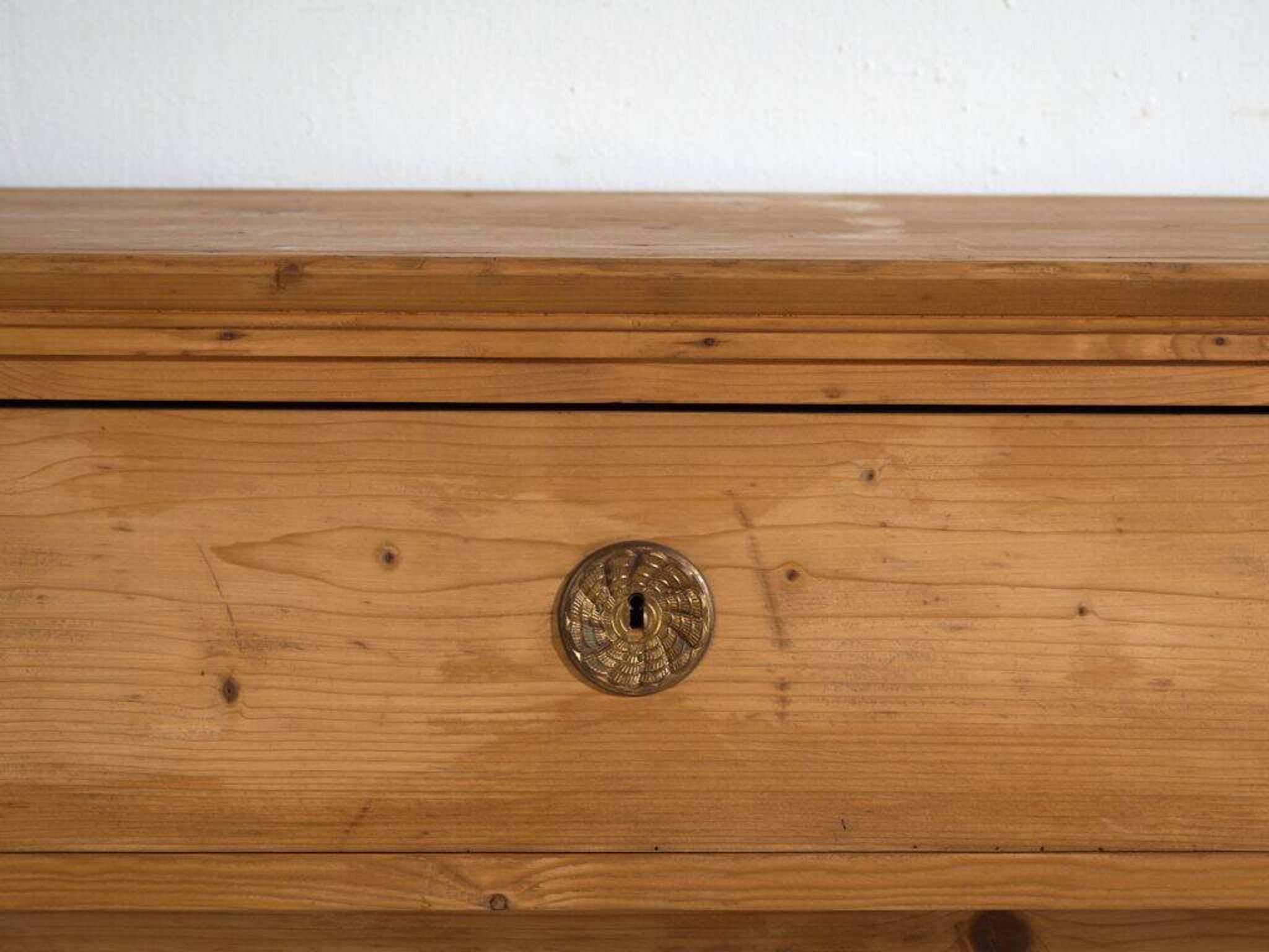 Antique solid pine chest of drawers – European rustic chest of drawers – circa 1900