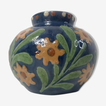 Old glazed ceramic vase elchinger style