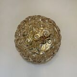 Plafonnier verre ambré Helena Tynell années 60