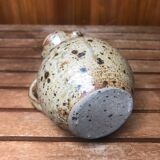 Old vintage brown stoneware pitcher