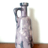 Vintage cracked ceramic bottle vase