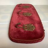 Baroque coat rack in garnet-burgundy velvet