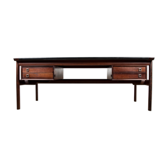 Desk in Rio palissandre and leather, model 223, Arne Vodder for Sibast