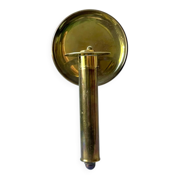 Vintage brass Scandinavian Art Deco wall candle holder sconce