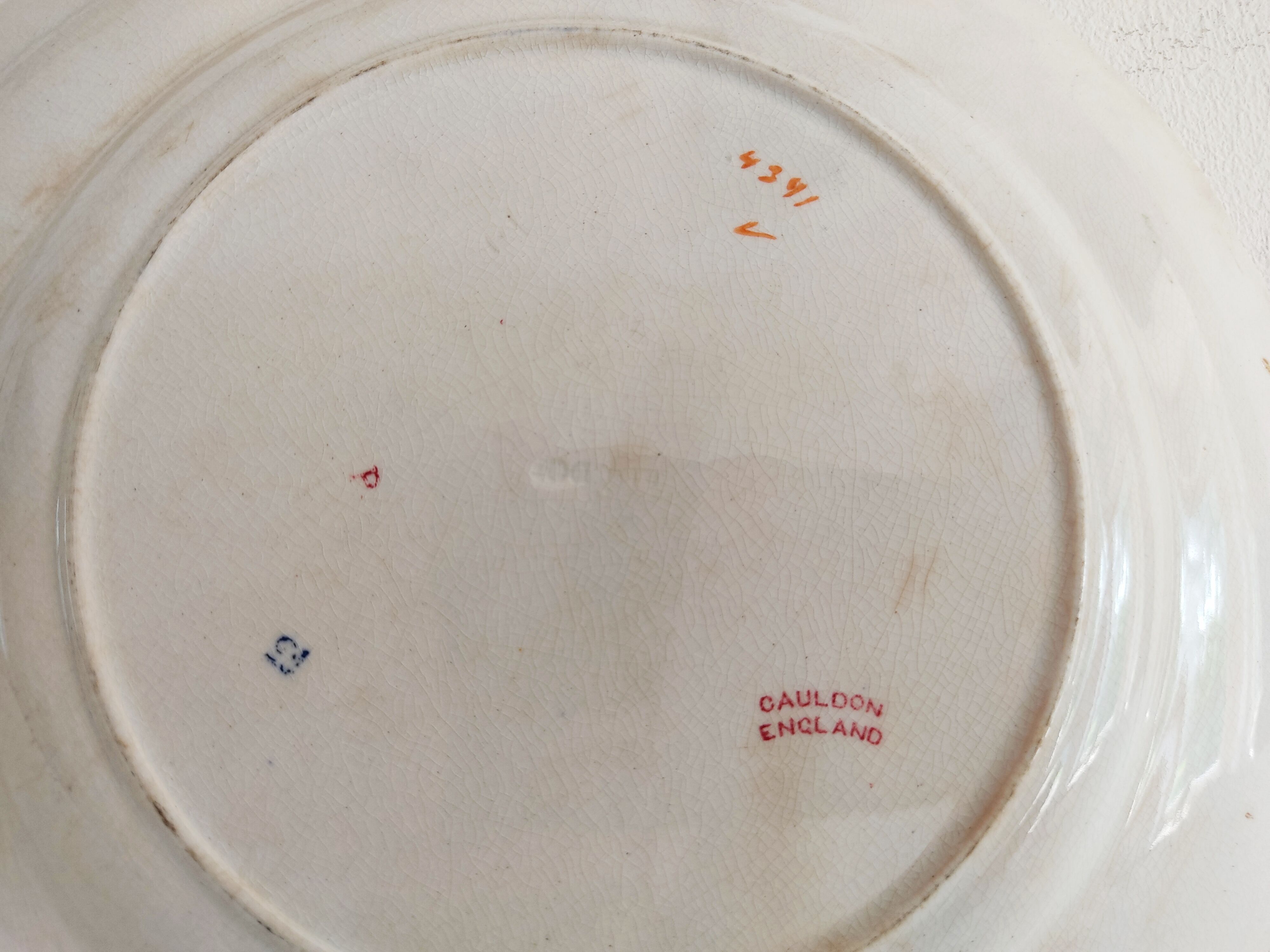 Flower plate Cauldon England 19th