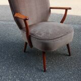 Cocktail armchair with armrests