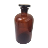 Flacon d'apothicaire, collection pharmacie, en verre épais ambré