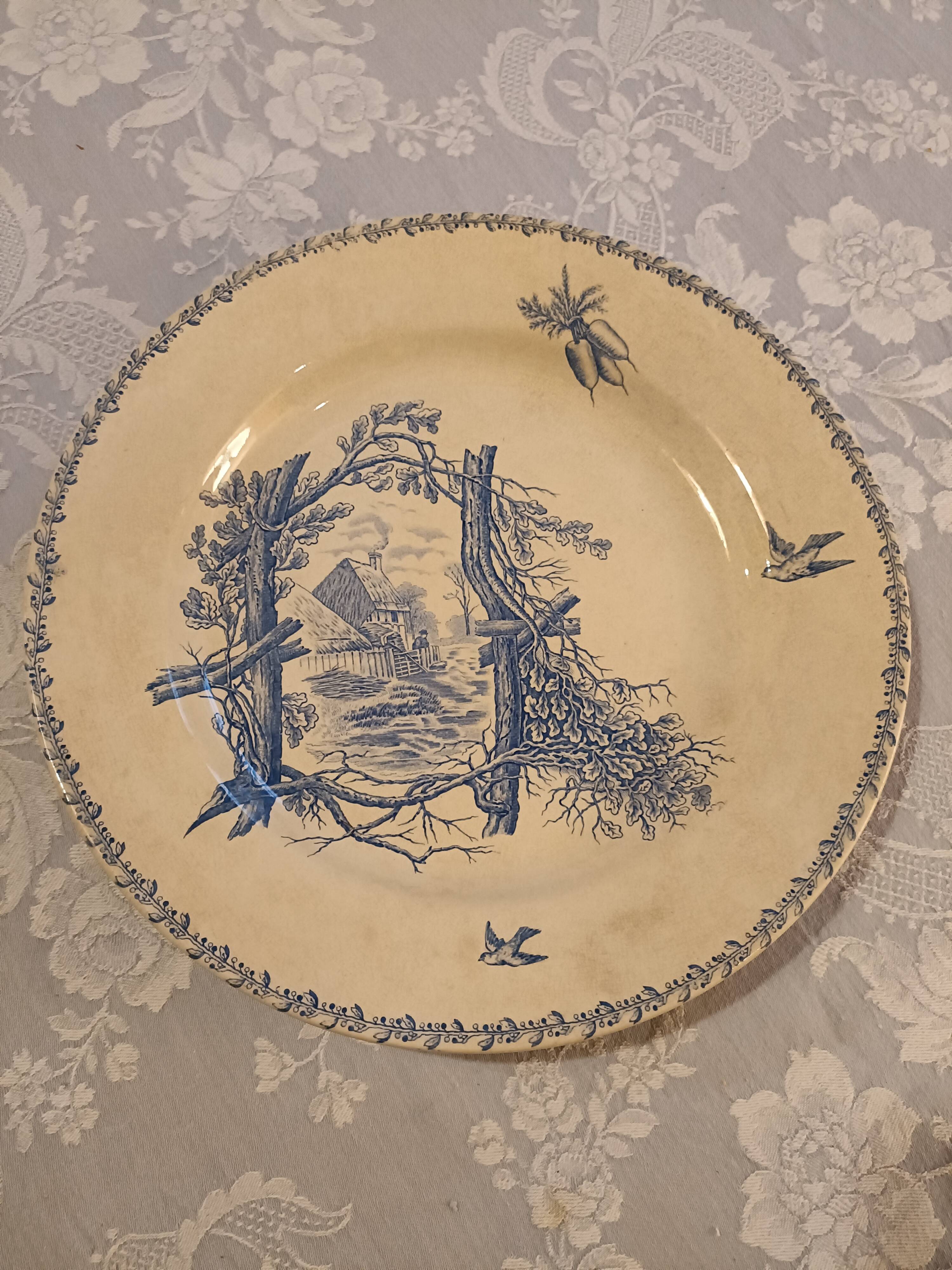 Large ironstone platter, Franco-English company