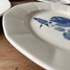 6 flat plates old Digoin & Sarreguemines decoration "blue rose"