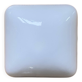 Plafonnier opaline blanche applique murale carrée 1960 1970