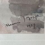 Maurice Bizet - Watercolor - 1927 signed - view of the port of Madrague (Marseille)