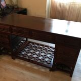 Chinese style desk with optional chair footrest
