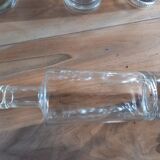 Set of 8 glass bottles with corks