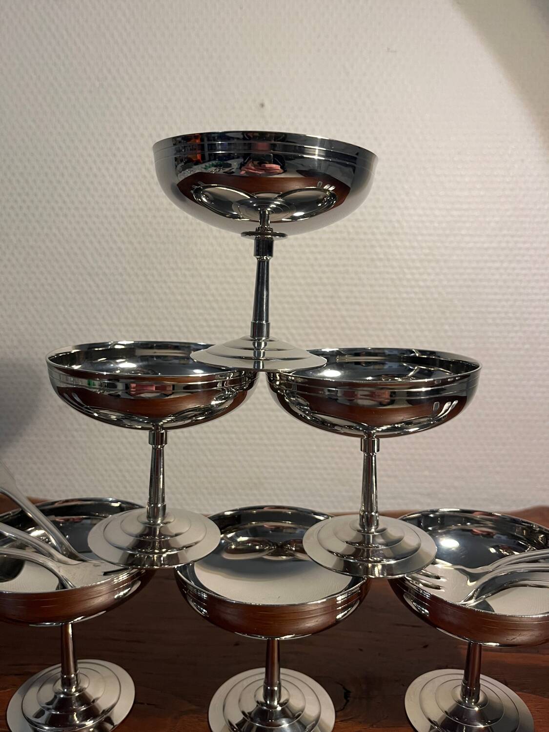 Letang Remy sorbet ice cream cup and Guy Degrenne fork