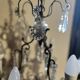 Louis XV style chandelier – 6 lights – patinated metal
