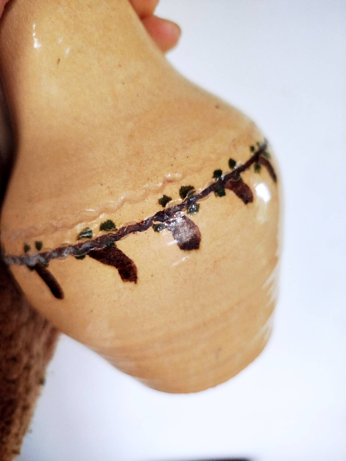 Glazed terracotta vase