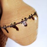 Glazed terracotta vase