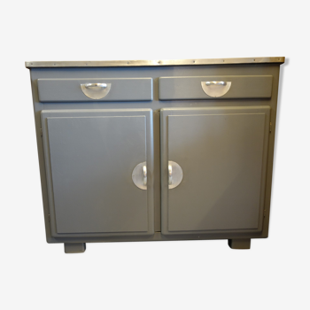 Gray mado low sideboard and original green speckled top