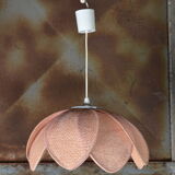 Suspension en rotin fleur