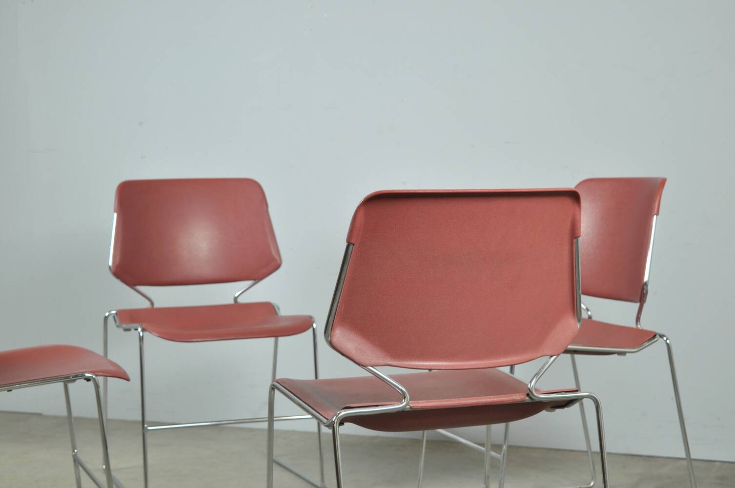 MATRIX Krueger dining chairs designed by Thomas Tolleson, 1970s USA