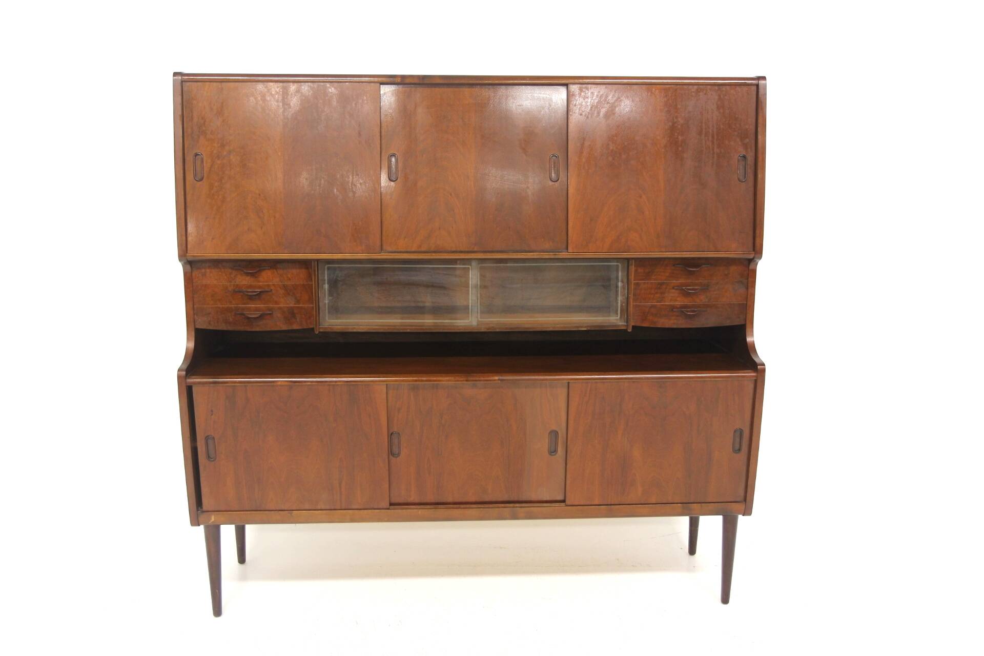 Scandinavian enfilade in walnut, Sweden, 1960
