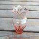Vase verre rose