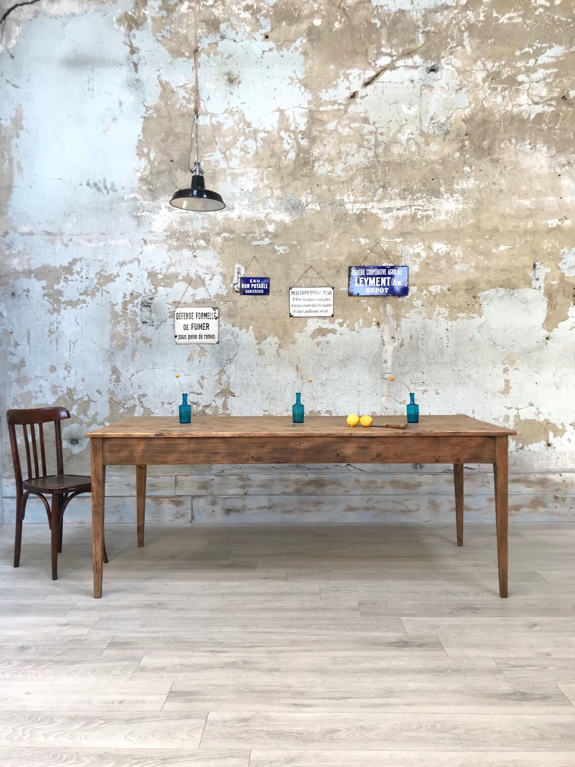 Vintage pine farm table