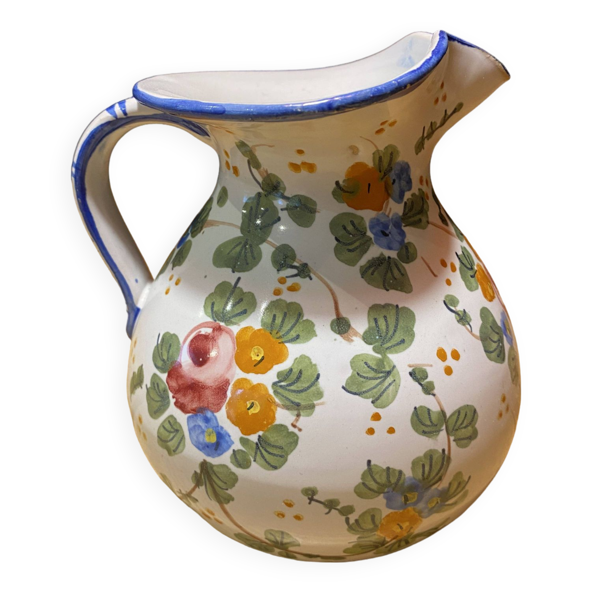Roman ceramic pitcher, flowered