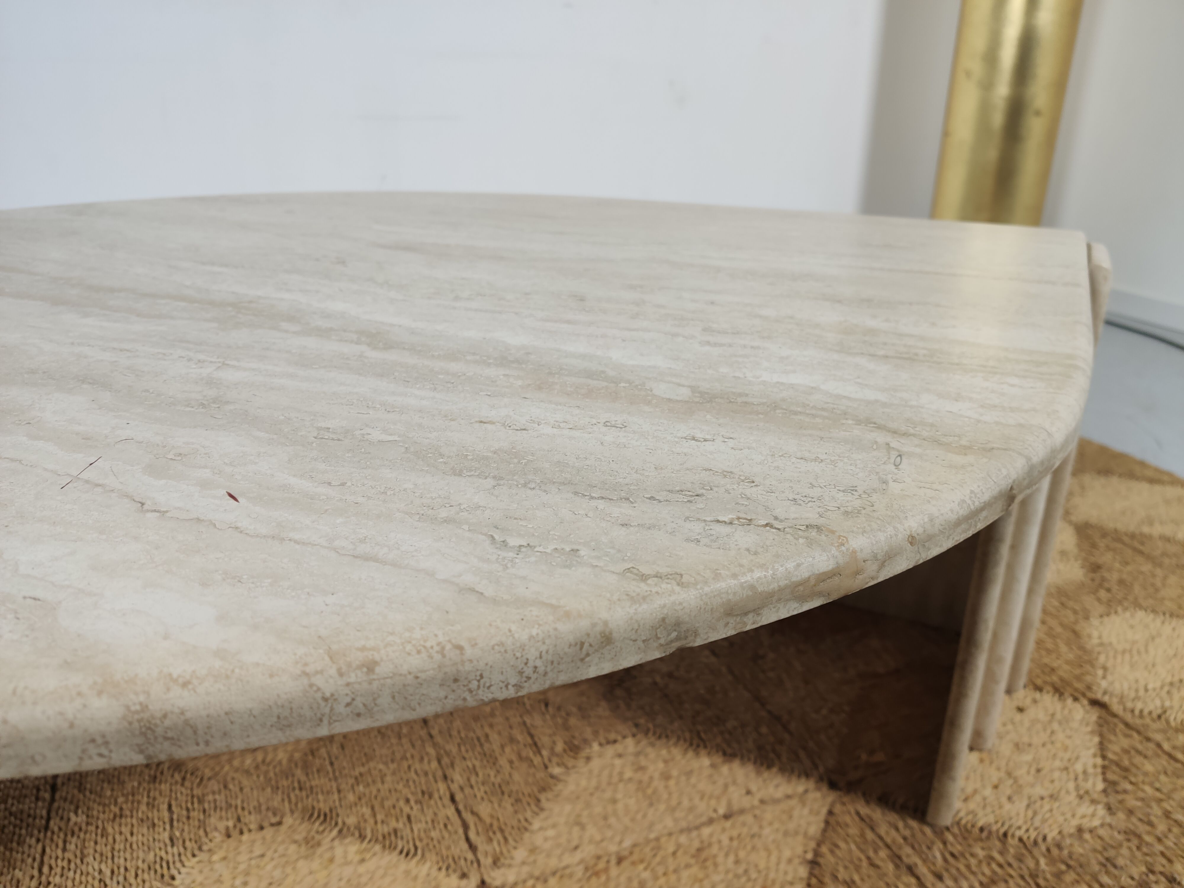 80s travertine coffee table
