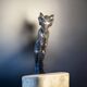 Set of 2 bronze silvered bookends signed Hippolyte Moreau