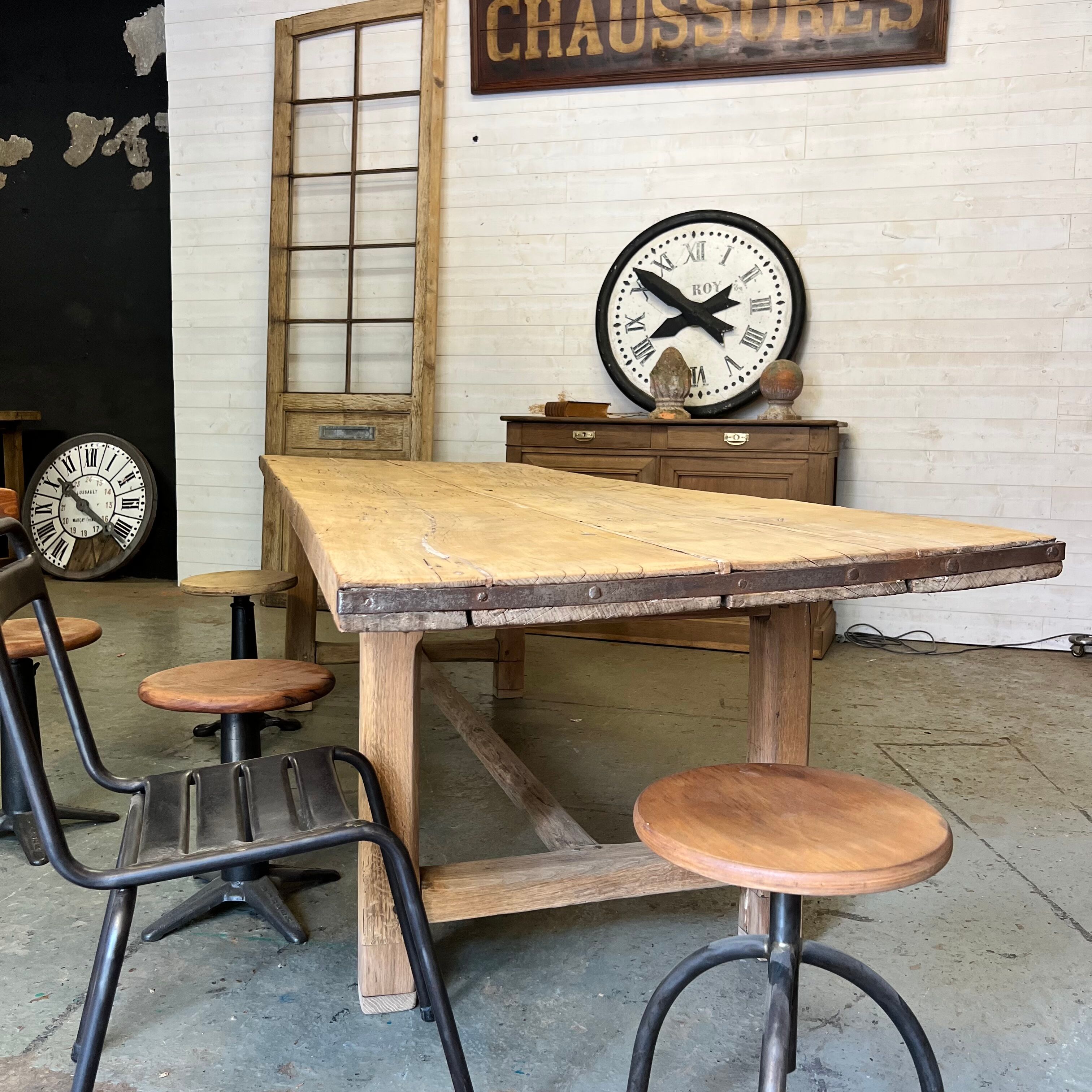 Table de ferme en chêne XXL