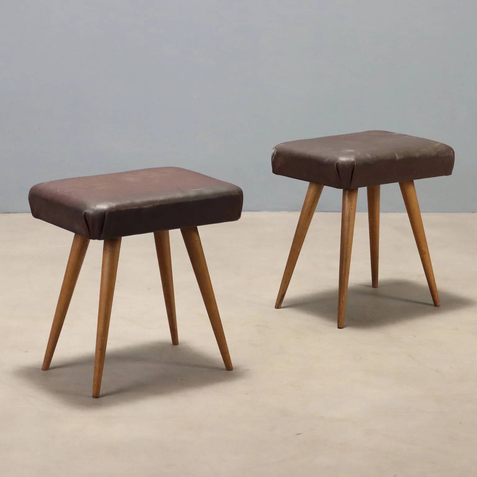 Pair of vintage stools from the 1950s.