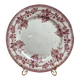 Flat plate ironstone H. Boulenger Choisy-le-roi Paris model – burgundy roses