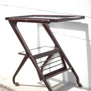 Serving rolling trolley, wood service, 50's