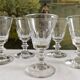 6 antique aperitif wine glasses in crystal "Caton" Saint Louis