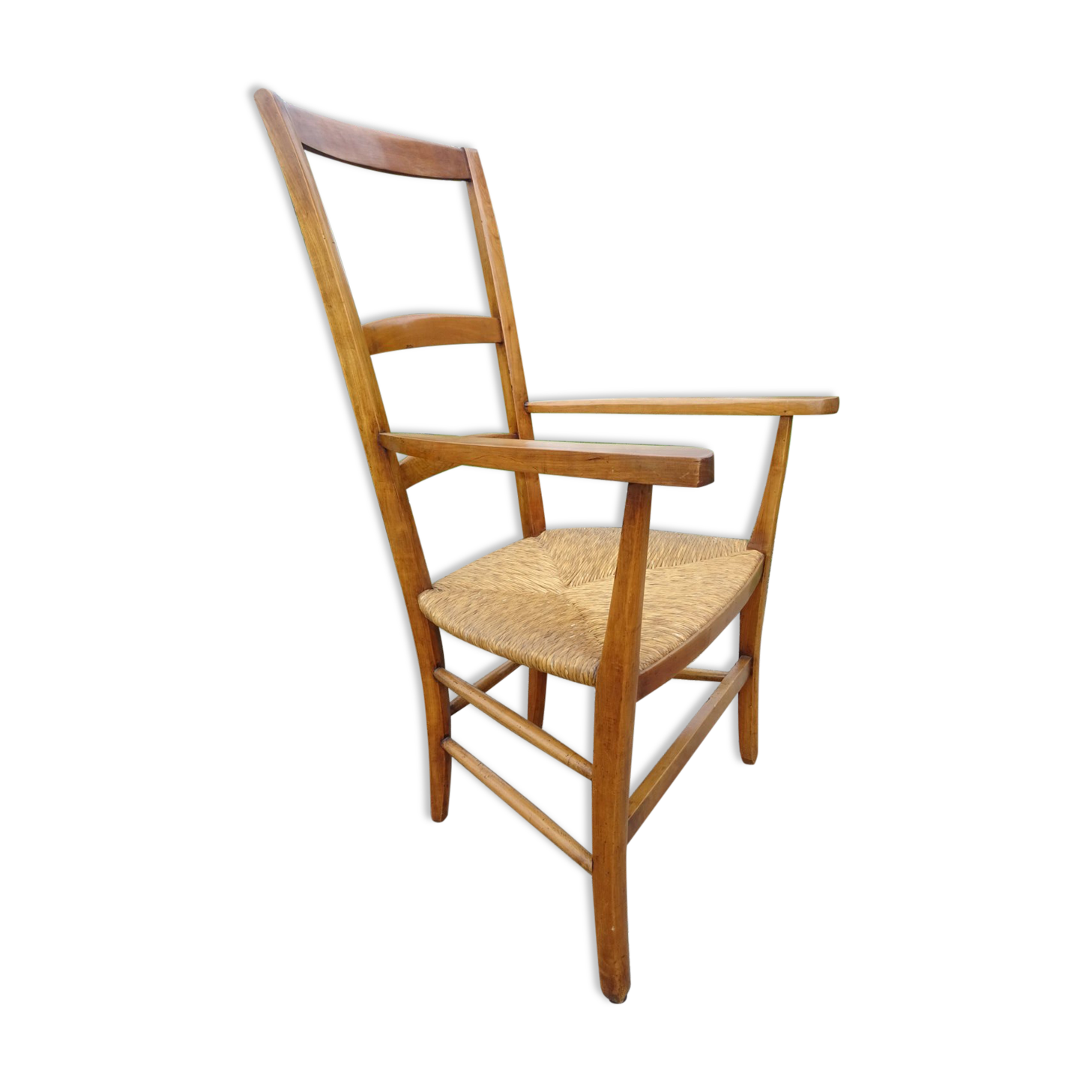 Mulched armchair high backrest