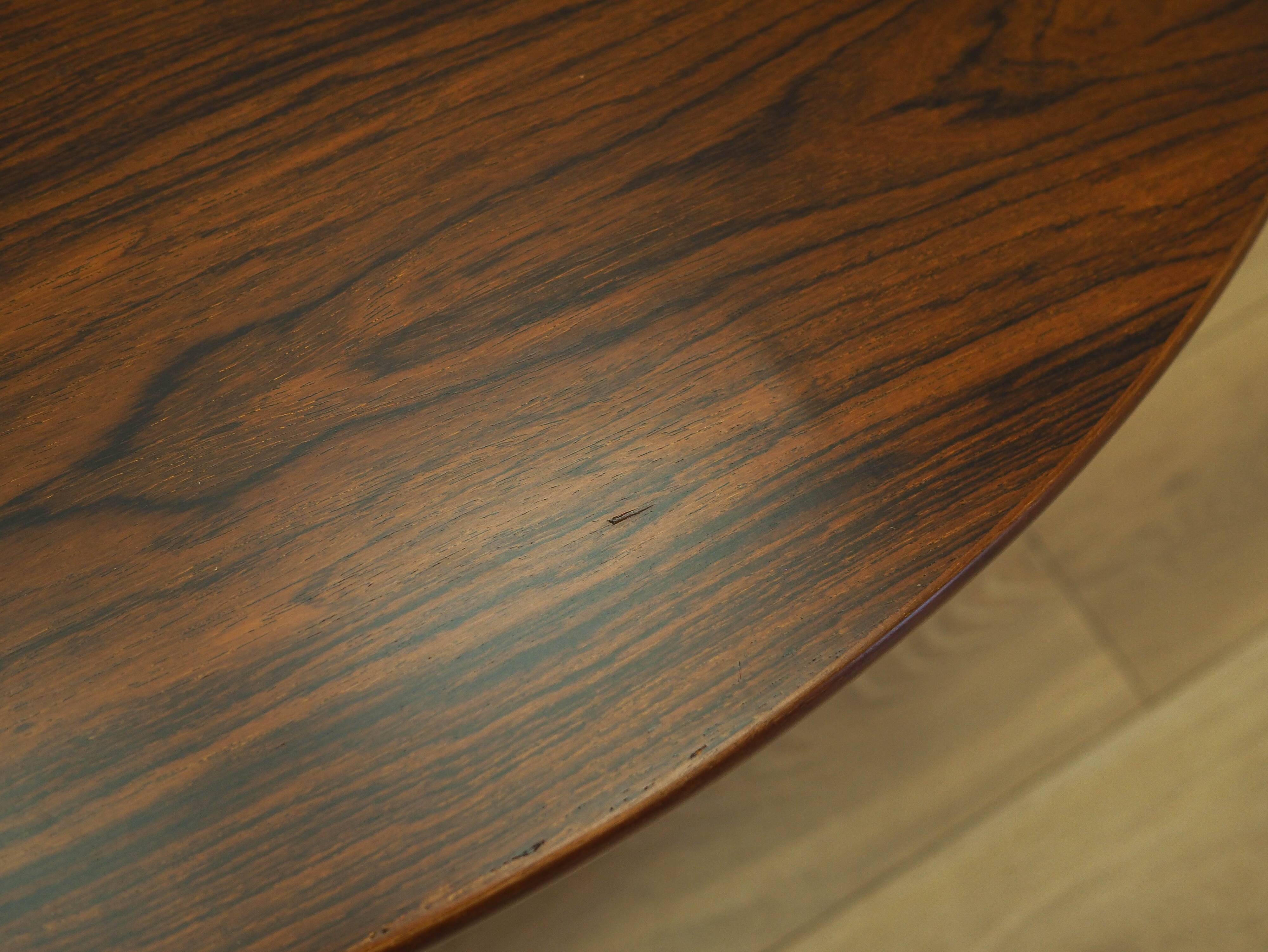 Round rosewood coffee table, Danish design, 1970s, made in Denmark