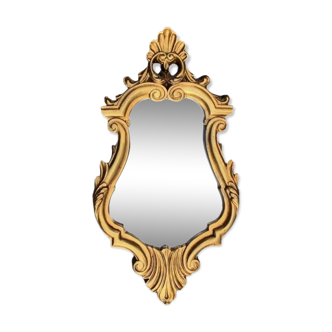 Antique wall mirror in gold leaf resin