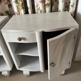 2 restored old bedside tables