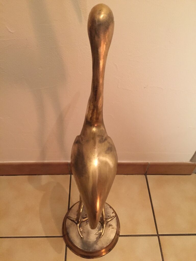 Ibis in brass 69cm vintage
