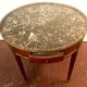 Louis XVI style hot water bottle table in mahogany and 20th century marble