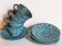 4 vintage fat lava ceramic cups