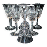Set of 6 tarn red wine glasses in cut crystal from saint-louis h16 cm