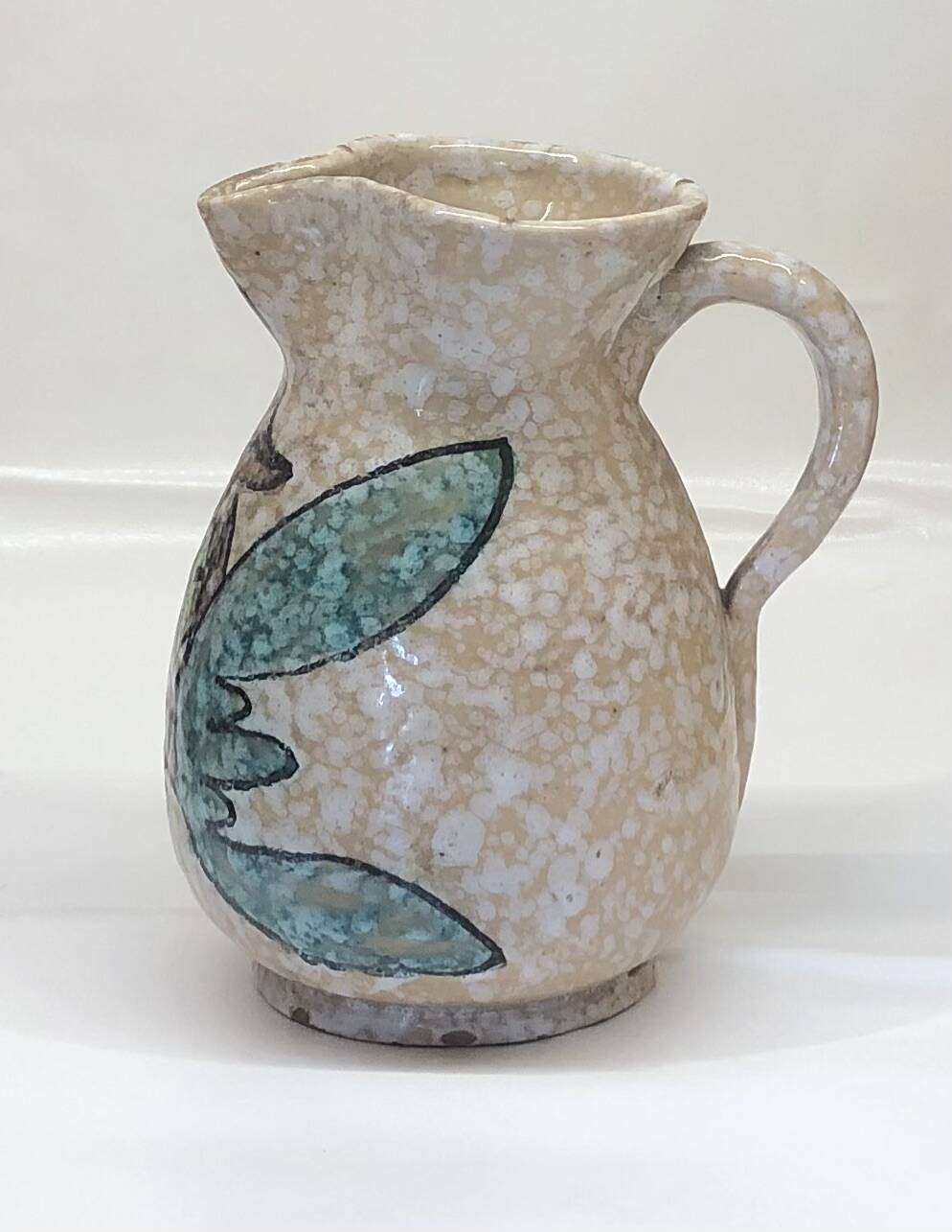 Toledo ceramic pitcher by Pablo Sanguino with fish decoration