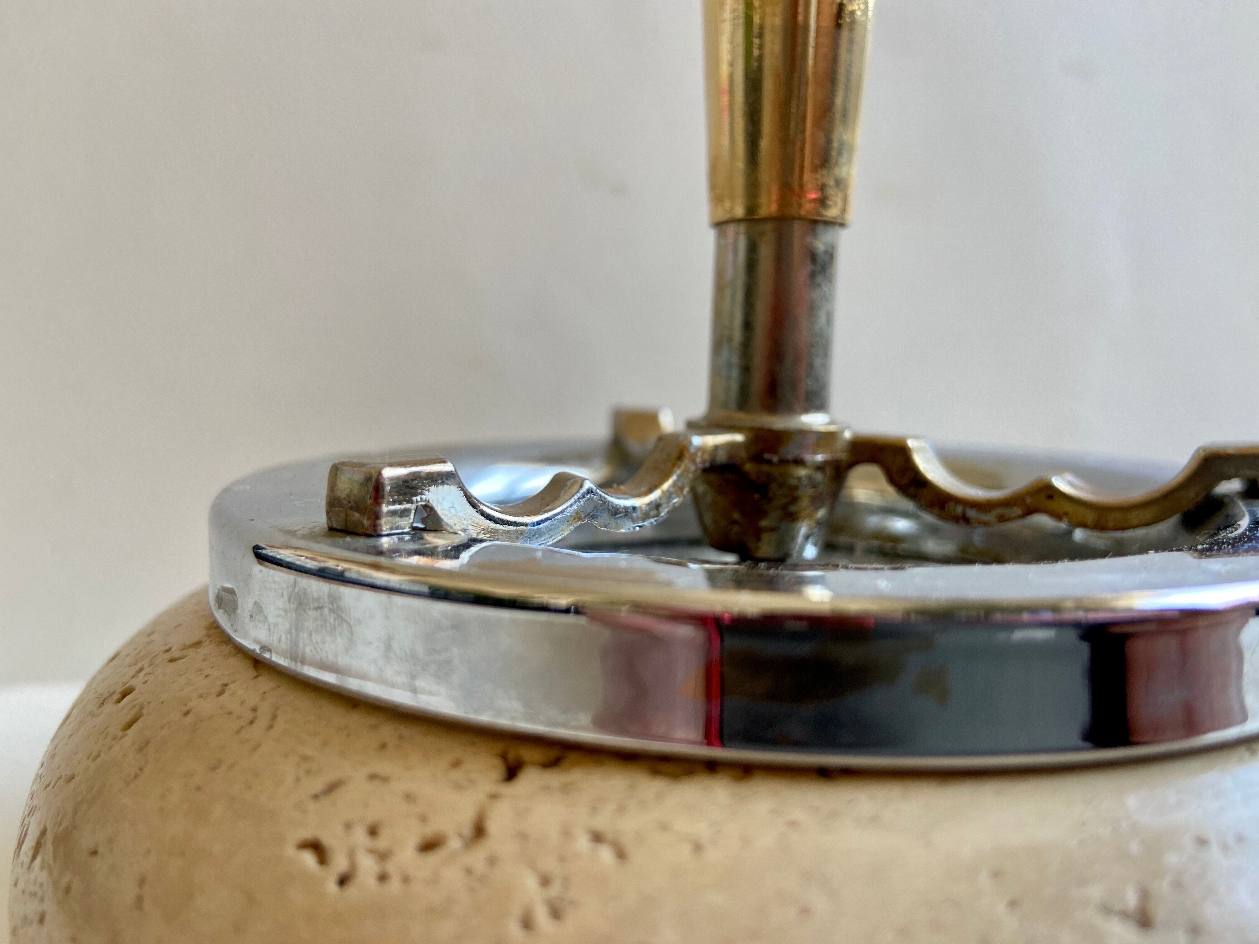 Ashtray in travertine