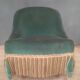 Fully upholstered chair called "toad"