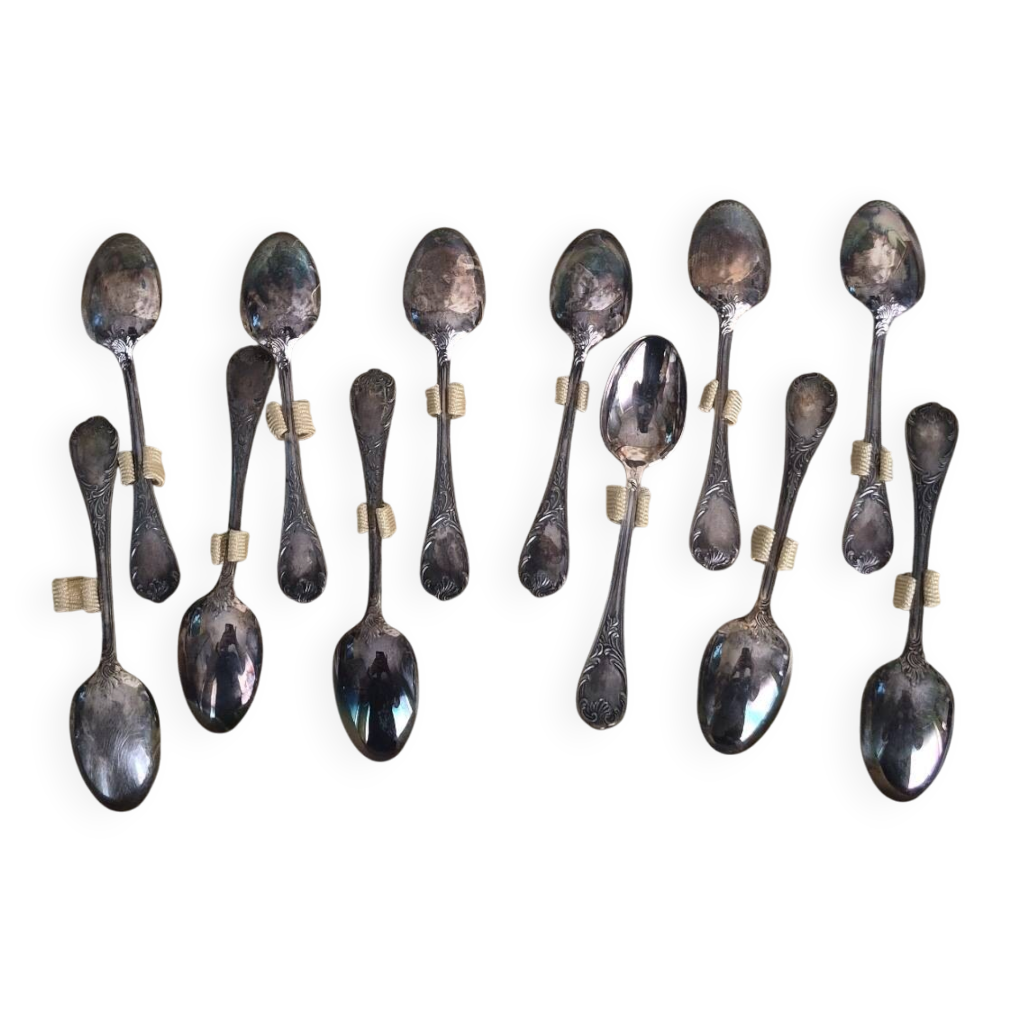 12 small mocha spoons Christofle Marly