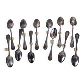 12 petites cuillères à moka christofle marly