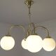 Elegant Gold Vintage Chandelier Mid Century Hollywood Regency Hanging Lamp