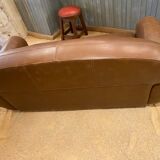 Sofa club light brown leather Steiner